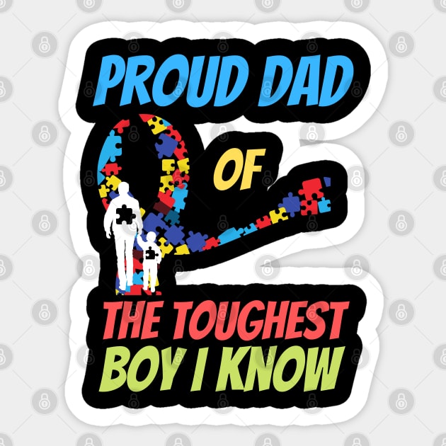 Proud Dad Of The Toughest Boy I Know Sticker by JustBeSatisfied